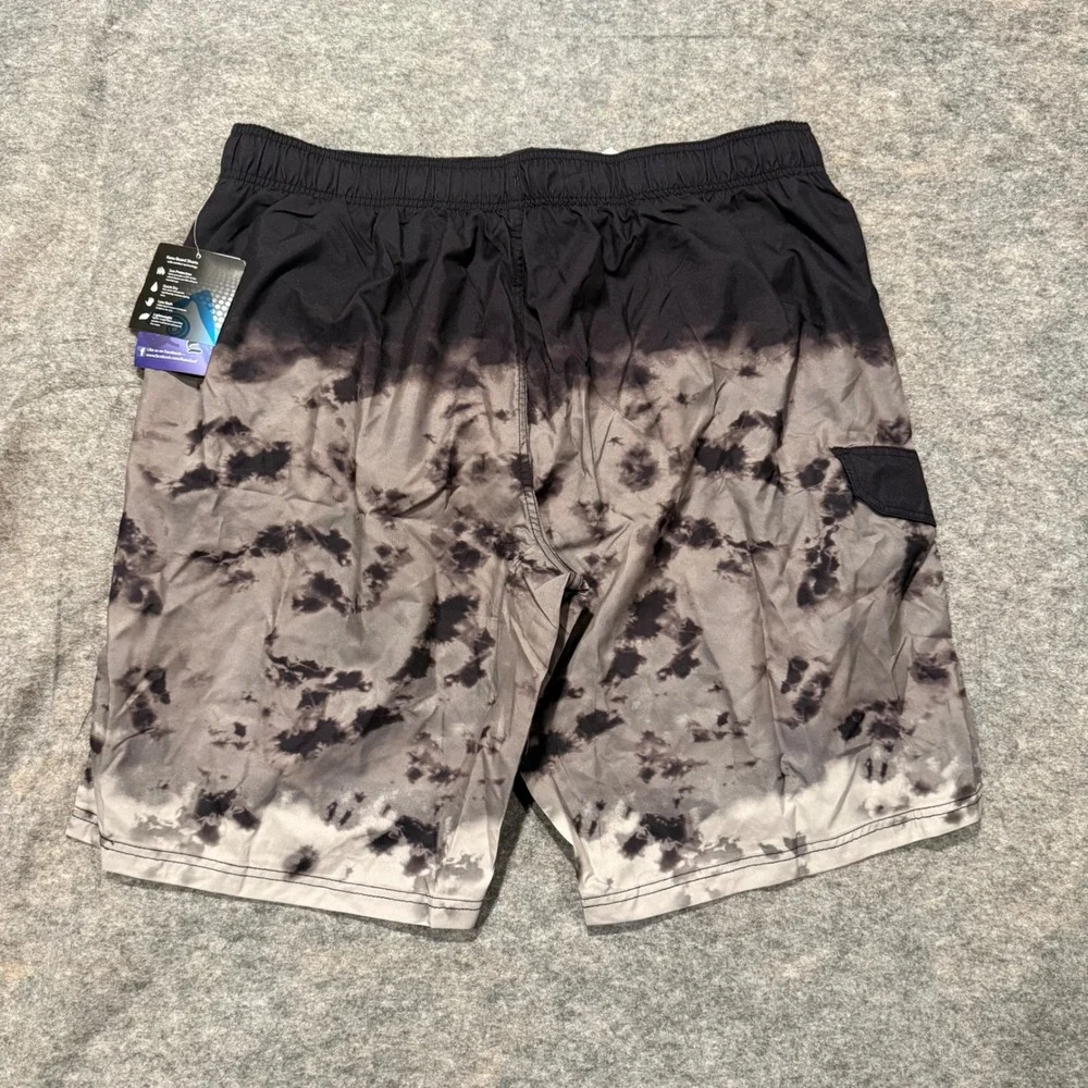 Kanu Surf Vibration Men Swim Trunks XXL‎ Black Grey Tie Dye Board Shorts NWT